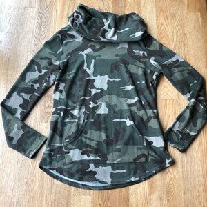 Adam Levine Camo Cowl Neck Sweatshirt Size Small